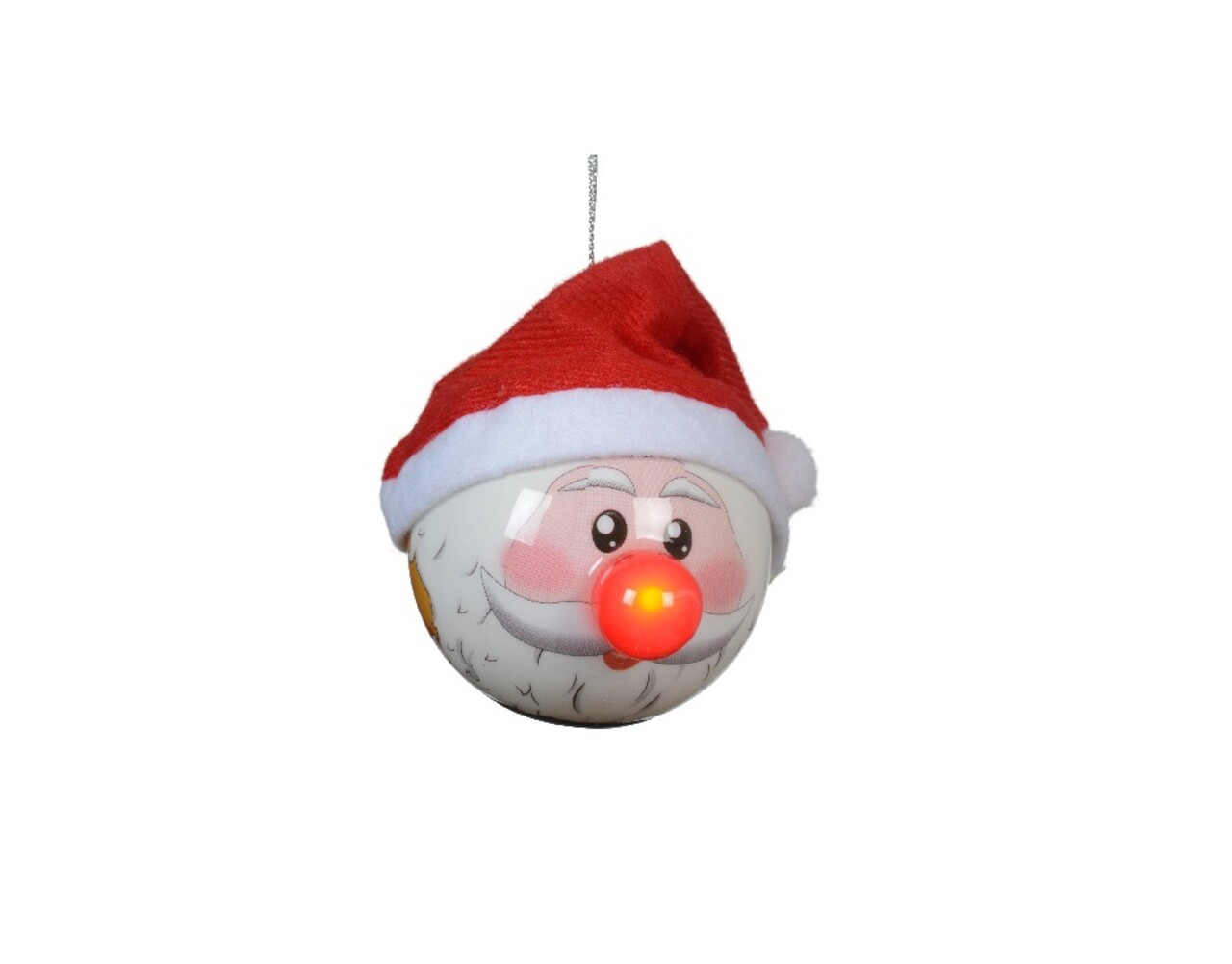 Glob cu LED Santa, Decoris, 8.5x7.5x8.2 cm, spuma, cu baterii, multicolor - imagine 4